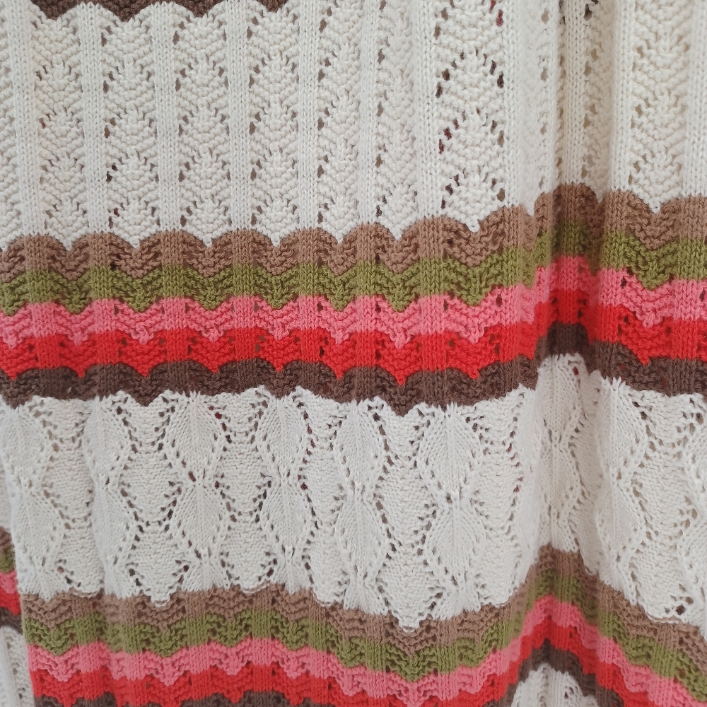 The Drop Jayla Crochet Halter Midi Dress Birch 3X Cotton Cover Up NWOT - Picture 6 of 10